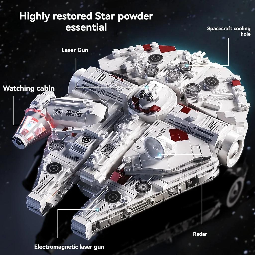 TOYLINX Hot Building Blocks 1361PCS Kits Millennium Falcon Bricks Christmas Birthday Holiday Boys Education Toys Gifts