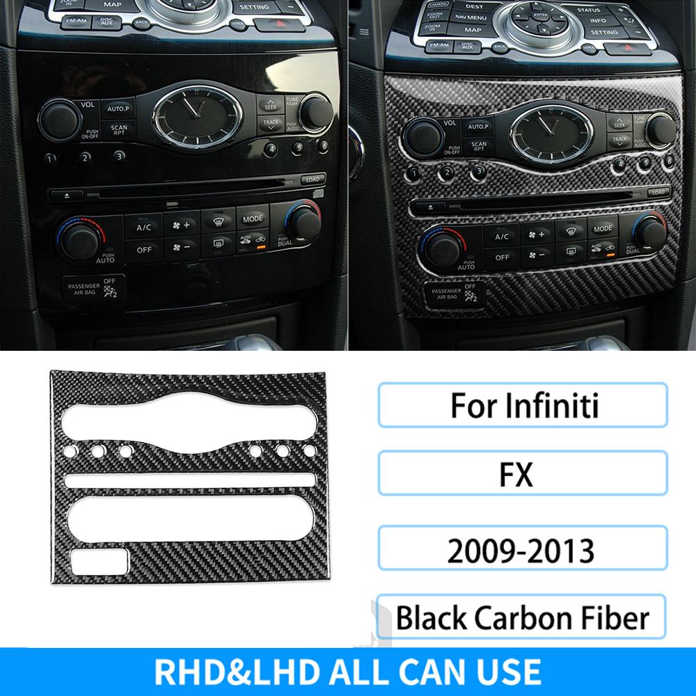 Для Infiniti FX 2009-2013 Рулевое колесо из углеродного волокна Радио Кондиционер Переключение передач Крышка подъемника окна Накладка Украшение