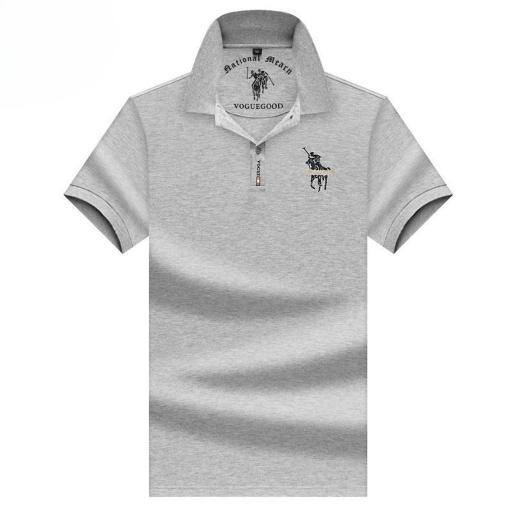 Поло Trend Hub Новая мужская футболка-поло с коротким рукавом Мужская вышивка Повседневная деловая футболка-поло