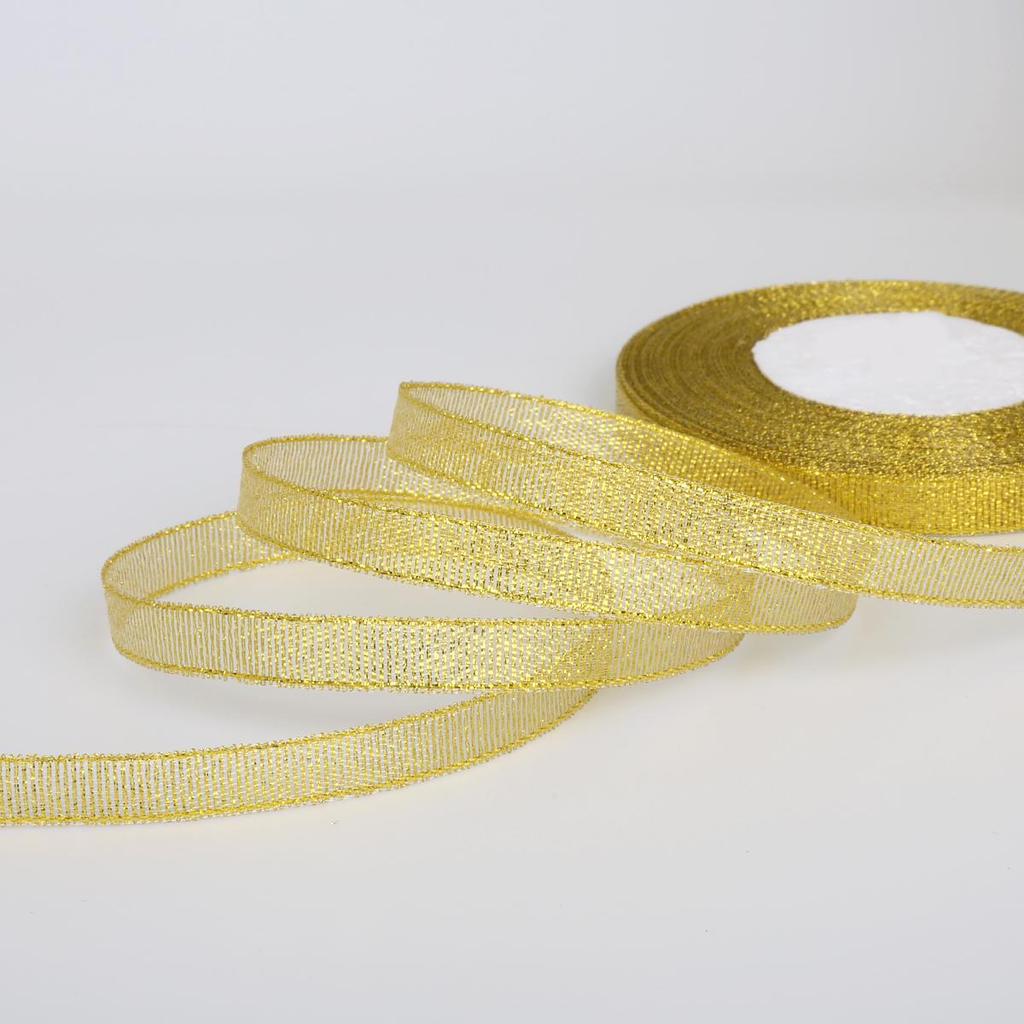 1 шт. золото/серебро шелковая атласная органза блестящая лента 7-38 мм луковый пояс для свадебного торта подарочная упаковка