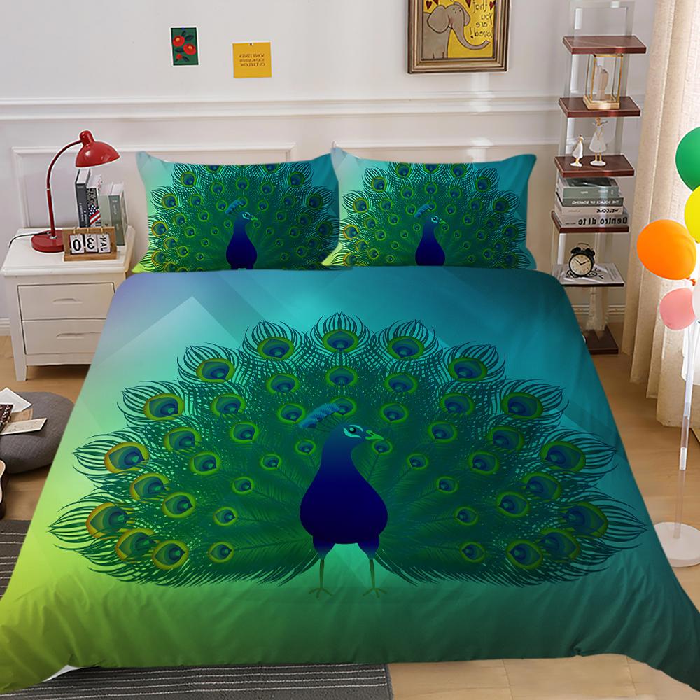 Новая мода 3D принт павлина пододеяльник ручка павлина Постельное белье пододеяльник красивый домашний покрывала один размер постельная одежда