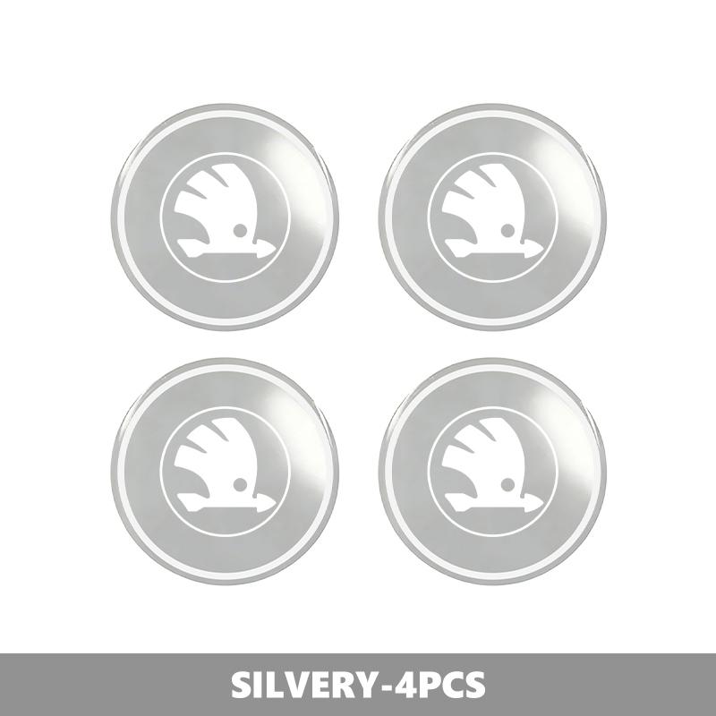PBMN1 For Skoda 4PCS 56mm Car Wheel Tire Hub Center Sticker Badge Accessories Octavia A5 A7 RS Fabia Superb Rapid Karoq