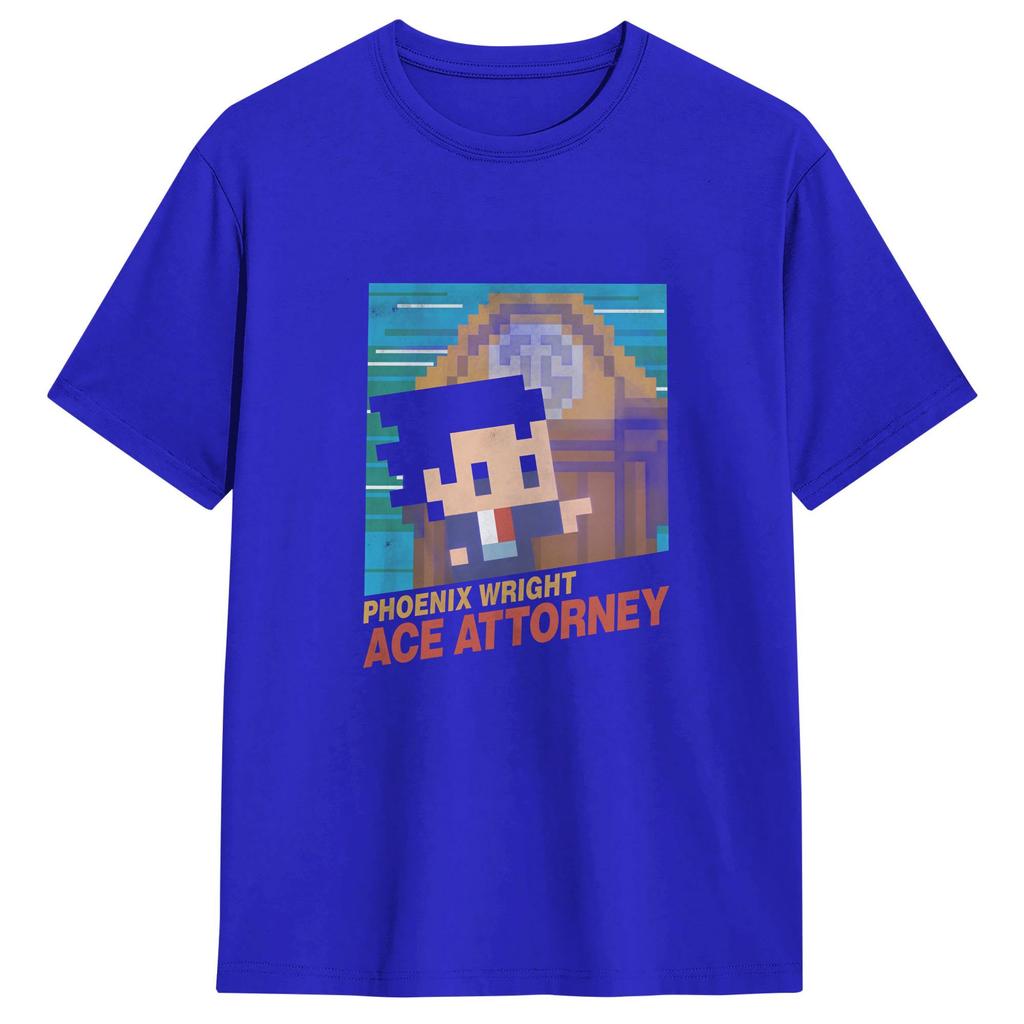 Ace Attorney Tshirt Summer Harajuku Tshirts Unisex Cotton O Neck Oversize Clothes Short Sleeve Awesome Tops