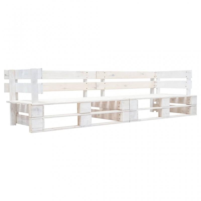 Day and Night - Day and Night 2-seater White Wooden Pallet Garden Sofa