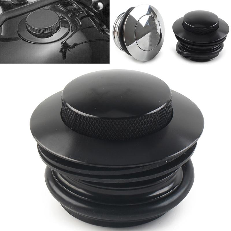 Aluminum Motorbike Left Hand Thread Fuel Tank Gas Cap Cover For Harley Davidson Touring Sportster Dyna Softail 1982-2017