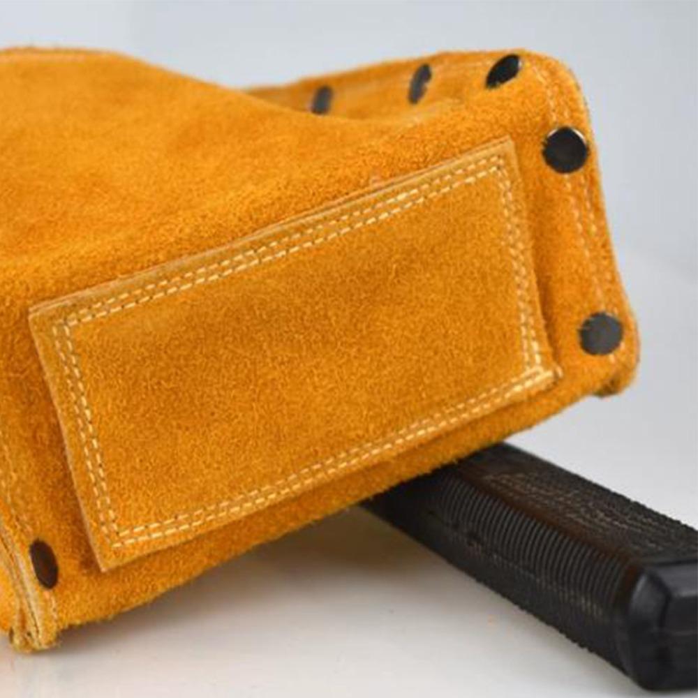Portable Waist Tool Bag Leather Drill Bag Durable Nail Tool Pouch Woodworking