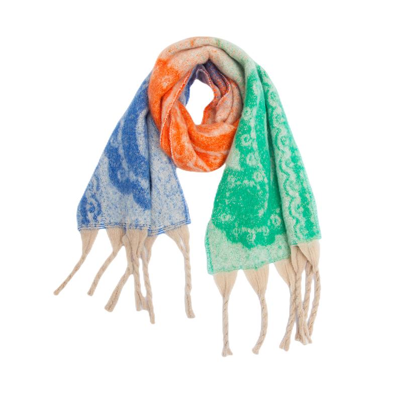 New Imitation Cashmere Winter Women Scarf Vintage Print Tassel Pashmina Mujer Femme Foulard Bufanda Long Thick Wrap Shawl