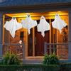 Hanging Ghost Decoration Halloween Outdoor Flying White Cloth Ghost with Bendable Skeleton Hands for Front Porch Yard Tree Decor