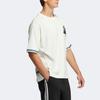 adidas Футболка с круглым вырезом и коротким рукавом с логотипом, унисекс, топы белого цвета HS2016