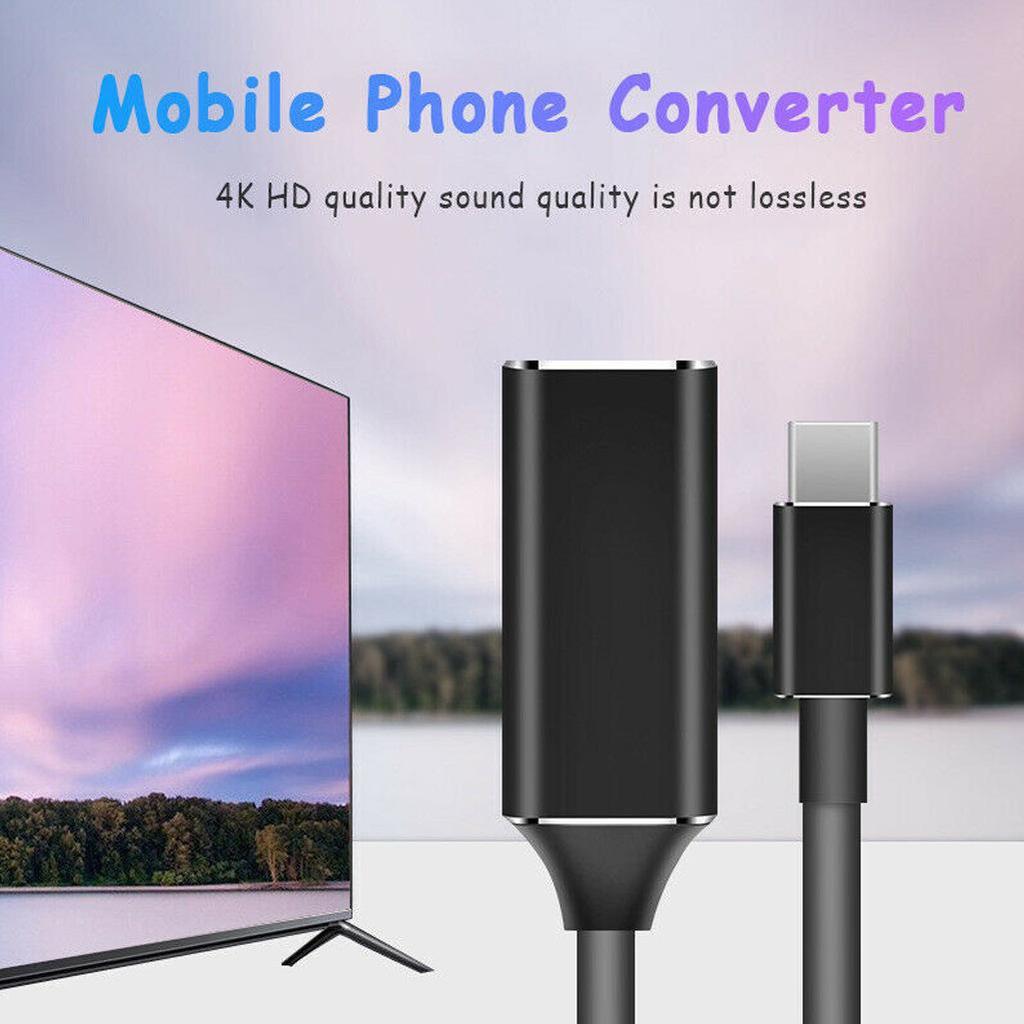 YurKem OTG USB 3,1 Тип C к HDMI Кабель-адаптер 4K HD TV для Samsung Note 8 S8 S9 Конвертер для телефона, ноутбука, подключенного ТВ-монитора
