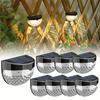 4 PCS LED Solar Staircase Lamps Waterproof Wall Lights Balcony Garden Steps Night Light for Outdoor Garden Boundary Patio