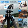 SIRUI AM124 Carbon Fiber Tripod with AM5V Video Compact Lightweight Travel Tripod for Triangular Center Load Capacity Lbs Head, Camera, DSLR, Pole,