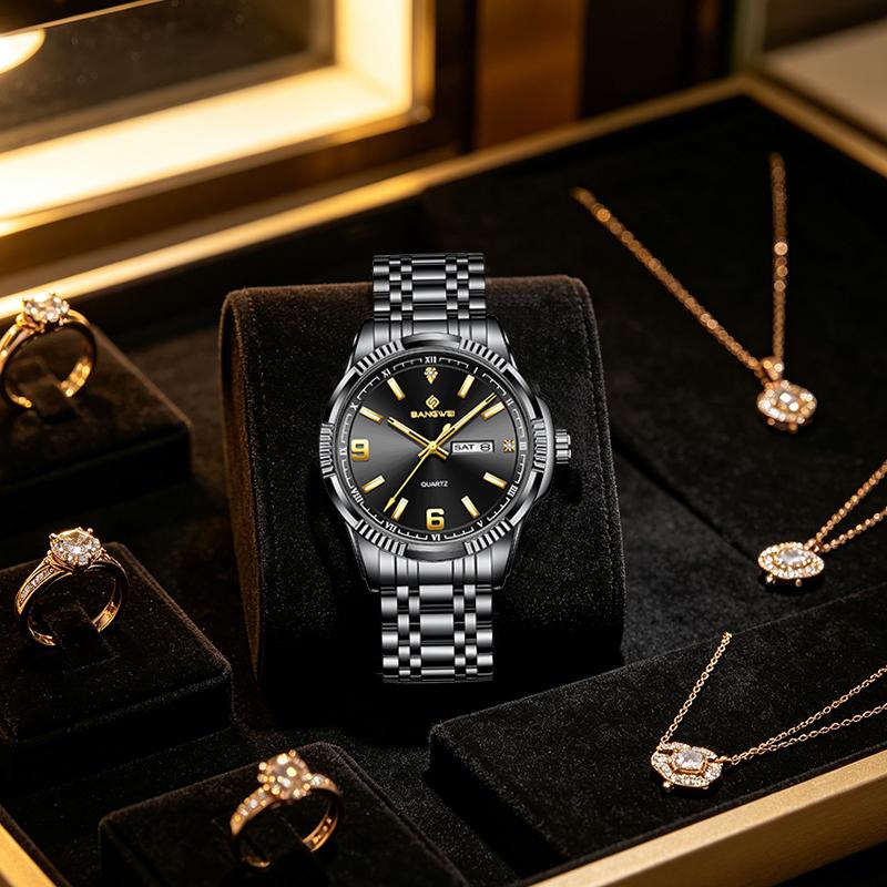 BANGWEI Fashion Women's Watch Dual Calendar Waterproof Quartz Watch Business Casual Versatile Women's Watch reloj de mujer