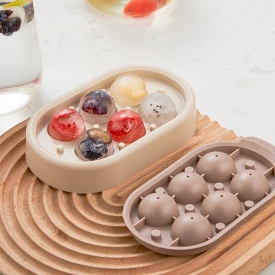 Кухонный силиконовый лоток для кубиков льда, 6 отверстий, форма для ледяных шаров с крышкой, коктейли, виски, создатель ледяных шаров, кухонная утварь, вечеринка с холодными напитками