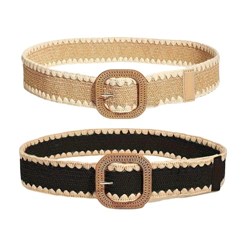 Пояс для горячей девушки Элегантный широкий пояс для джинсов платьев Клубный плетеный пояс