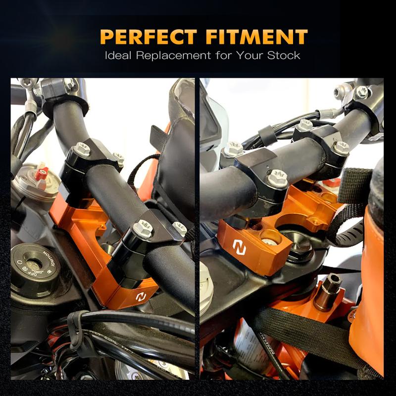 1x Steering Damper Mount 1" Rise Handlebar Riser Kit for KTM 790 Adventure 890 Adventure/R/Rally 2019 2020 2021 2022 2023 2024