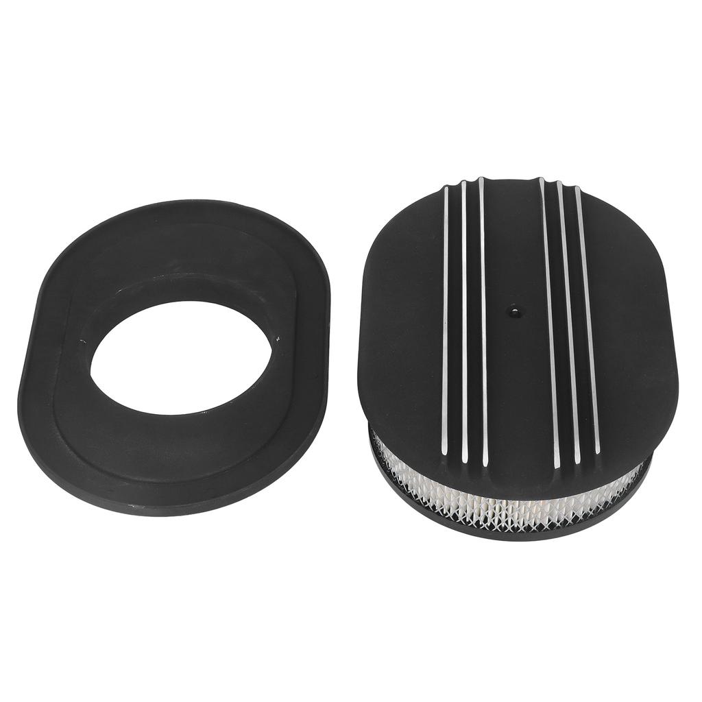 12-дюймовый овальный воздушный фильтр из черного алюминиевого сплава, мощная фильтрация, сменный воздушный фильтр для Ford