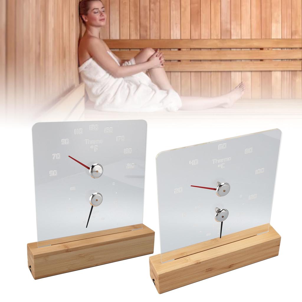 2 в 1 датчик температуры сауны гигрометр с белой светодиодной подсветкой измерение влажности температуры для