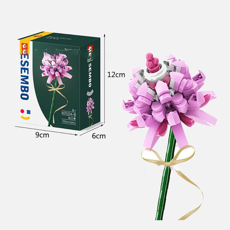 Вечные цветы Букет Строительные блоки Совместимы с Lego Сборные строительные блоки Игрушки для