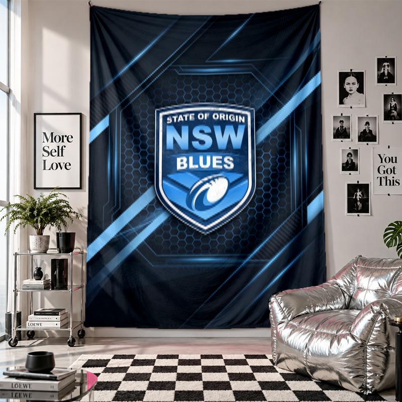 NSW Blues Wall Tapestry Home Decor Wall Hanging Cloth for Bedroom Living Room Background