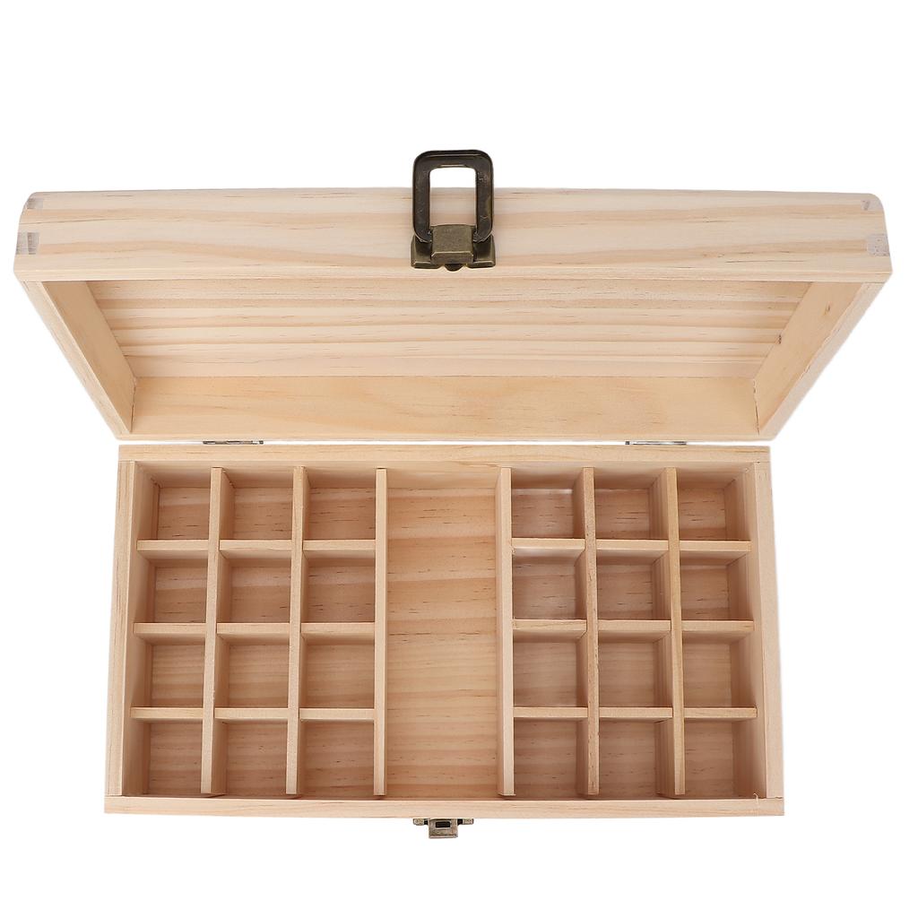 Коробка для эфирных масел 24 ячейки Многофункциональный деревянный держатель для эфирных масел для эфирных масел, косметики, лака для ногтей, подарок