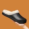 Size 47 Winter Men Slippers Warm Furry Slippers Couples Concise Indoor Home Cotton Shoes Casual Fluffy Slides Plush Fur Clogs