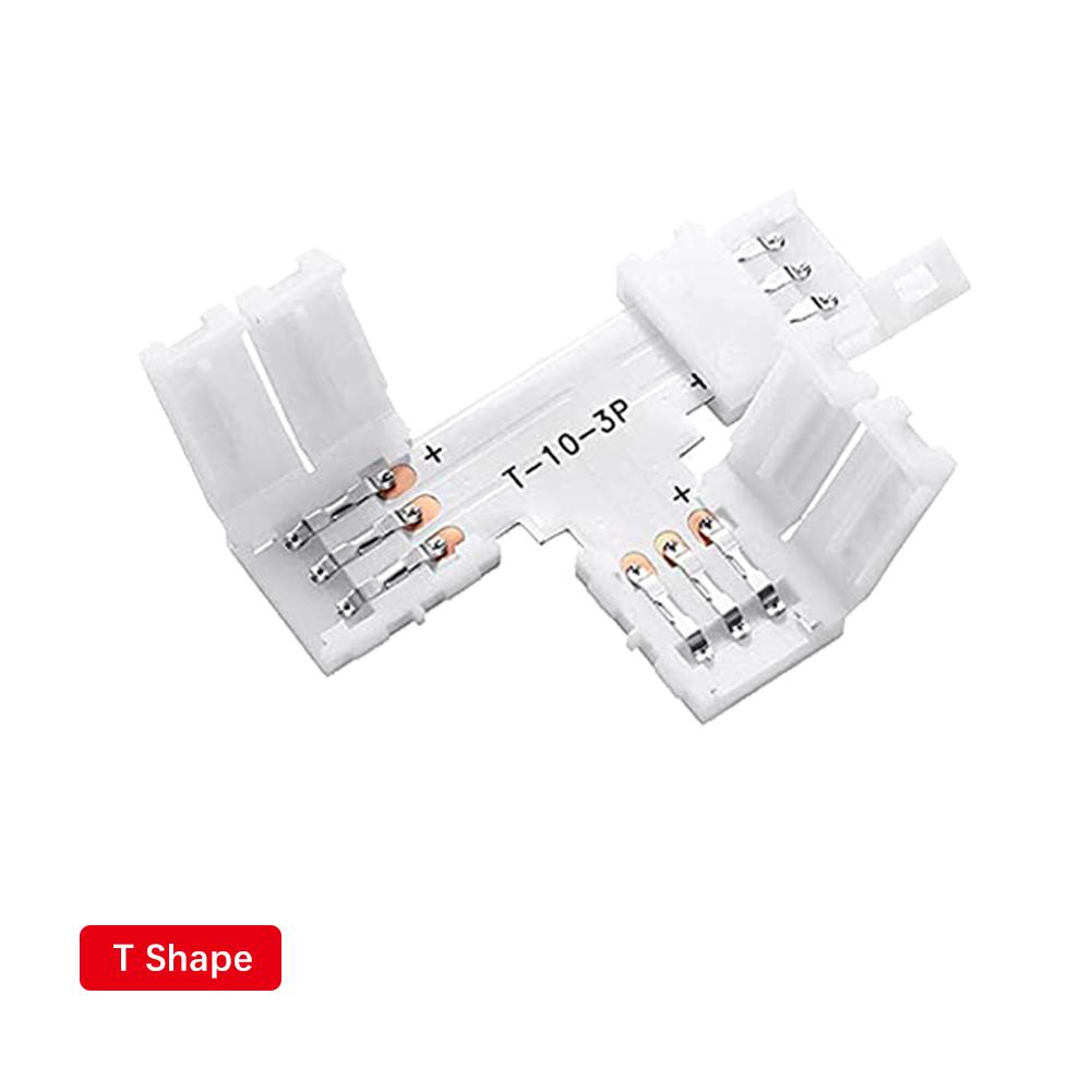 Бесплатная пайка 3PIN WS2812B WS2811 светодиодная лента разъем для соединения угловой прямой угол 10 мм для ws2811 2812 полоса света ленты