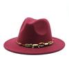 Большая окружность головы шерстяная шляпа-цилиндр теплая джазовая шляпа модная фетровая шляпа с большими полями 60 см