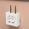 WiFi Router Storage Box Wall Mount Wooden Router Shelf Organizer Power Strip Cable Management Hider Rack for Modem Cable Router Cover