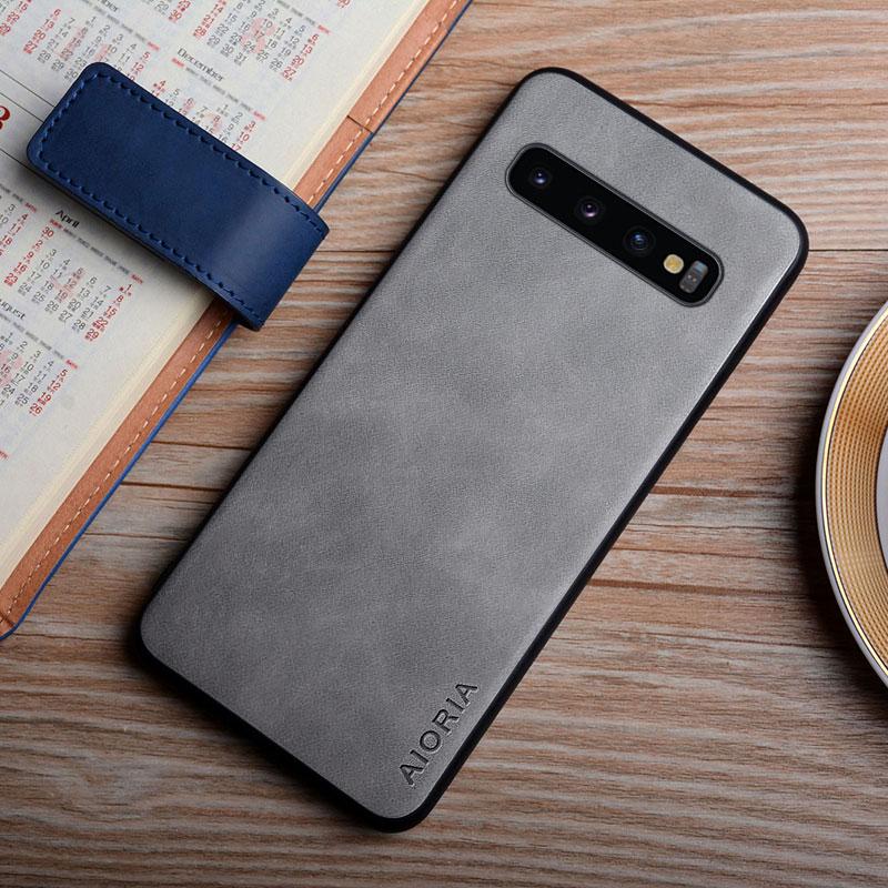 Чехол для Samsung Galaxy S10 Plus Lite S10e, шелковистый кожаный чехол с защитой от отпечатков пальцев для samsung s10 4g 5g, чехол Funda