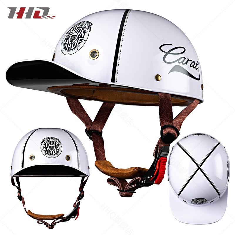 Motorcycle Half Helmet Retro Style Men Women Vintage Motorbike Open Face