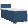Box Spring Bed with Mattress and Headboard Blue 80 X 200 Cm Fabric