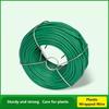 Plastic Coating Steel Wire Core Wrapping 25M/50M Green Round Tying Wire for Gardening, Twig Trapping Wire