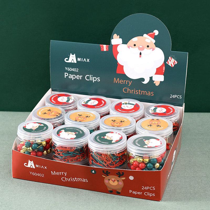 Креативный рождественский подарочный набор из красных и зеленых скрепок с коробкой-витриной Golden Earth