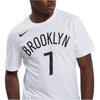 Nike Графическая футболка с коротким рукавом и круглым вырезом Brooklyn Nets Мужские топы Белый DR6362-107