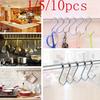 1/5/10Pcs Clothing Home Kitchen Holder S Shaped Hanger Hook Storage Rack Clasps Hooks