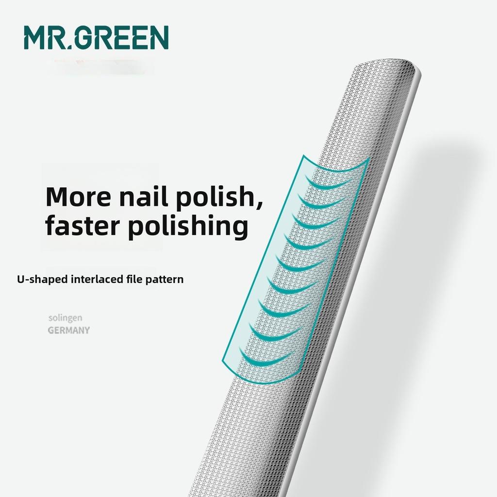 MR.GREEN Stainless Steel U-Shaped Nail File – Fits Nail Curve Perfectly Anti-slip Handle