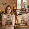 Holiday Decoration for Home Christmas Windmill Ornament, 2D Wooden Rotating Decoration, Santa Winter Seasonal Decor Centerpiece Table Mantel Shelf