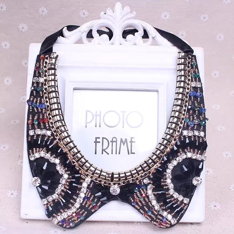 Diamond Women Shirt False Collars Crystal Removable Collar For Women Fake Collar Detachable Diamond Lacklace Nep Kraagie