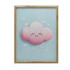 Pink Cloud Pink Cloud, 30X40 Cm, Wooden Frame Light Oak, Matte Paper 230 Gsm