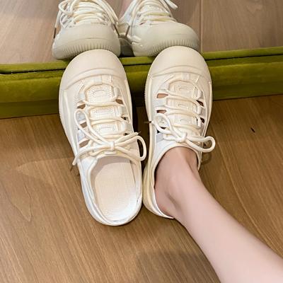 CRLAYDK женские повседневные летние туфли Clog House 2024 года с открытой спиной, удобные слипоны для ходьбы, ажурные шлепанцы, модные кроссовки