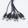 10pcs 12V DC Power Supply 1 Female to 8 Male way Splitter Plug extension adapter Cable 5.5mm*2.1mm connector for Led strip light