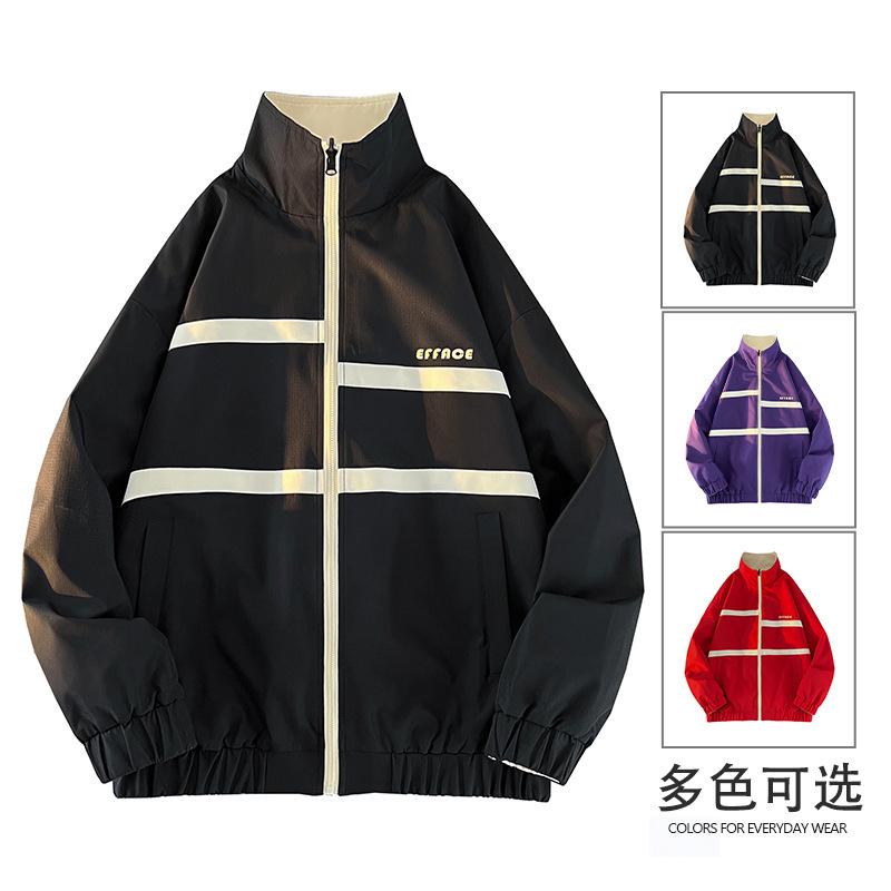 Весна и осень куртка унисекс с воротником-стойкой, модная корейская студенческая куртка, рабочая одежда, повседневная ветровка, топ