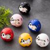 2,56-дюймовый керамический орнамент Дарума, мини-талисман, декоративная фигурка, игрушка-неваляшка, фигурка Lucky Dharma