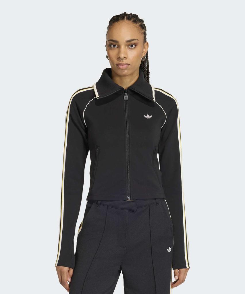 ADIDAS Slim Fit Firebird Track Top - Black / Kc9097