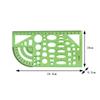 Technical Drawing Ruler Measuring Ruler Plastic Painting Drawing Tool Student Geometric Template Circle Stencil Drafting Supply