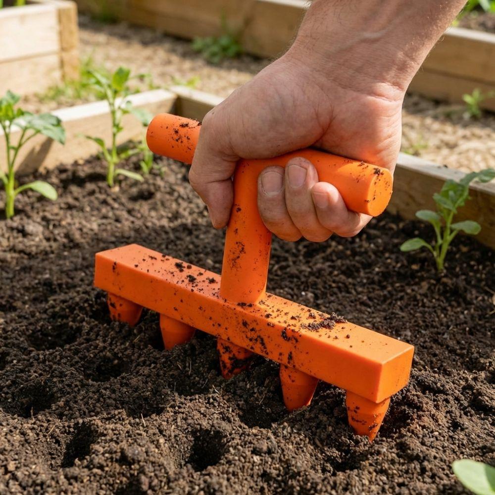 Plastic Soil Hole Drilling Tool Manual Spreader Planter Handheld Sowing Tool  Flower Planting
