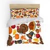 2025 Luxury New 3D Print Autumn Thanksgiving Day Duvet Cover King Queen Cartoon Orange Pumpkin Turkey Bedding Set Maple Leaves
