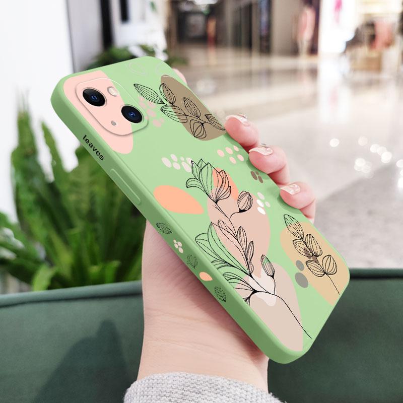 Чехол для телефона с абстрактными растениями для Xiaomi Redmi Note 14 13 12 11 Pro Plus 4G 5G 12S 11S 10S 10 9 9S 8 Redmi 10C