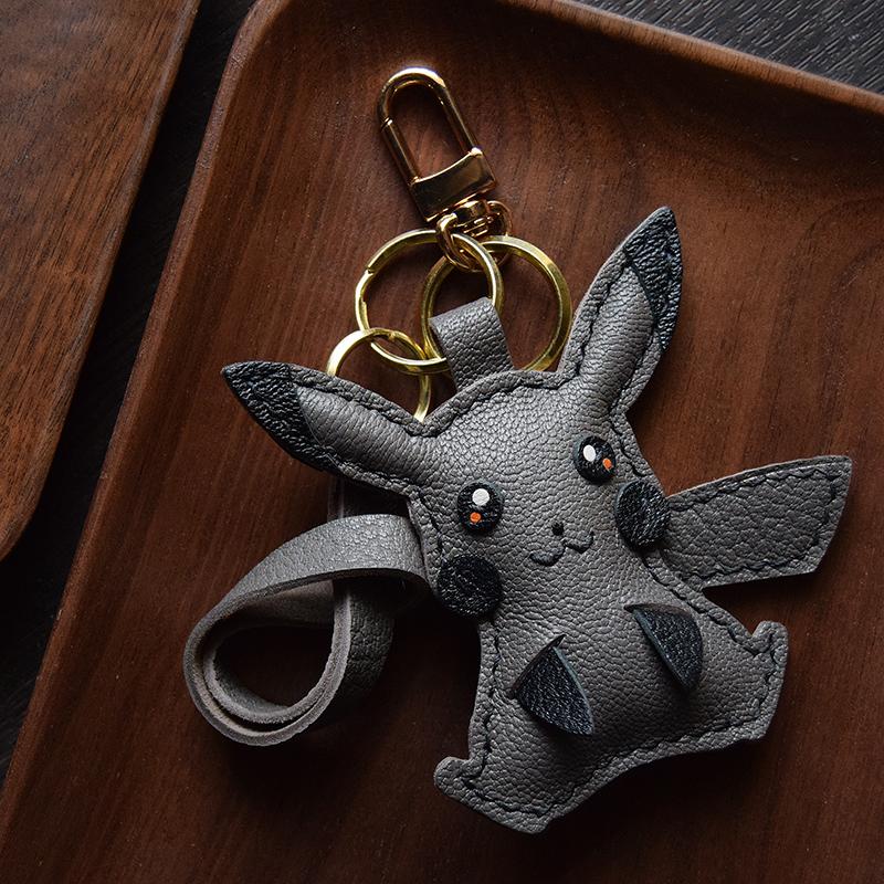 Оригинальный дизайн Diablo Pikachu, кожаная подвеска для ключей от машины, персонализированный модный брелок